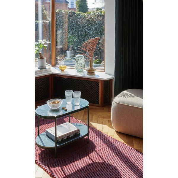 Fioletowo-niebieski dywan z wełny i bawełny Hübsch Lexa, 80x200 cm-image-3