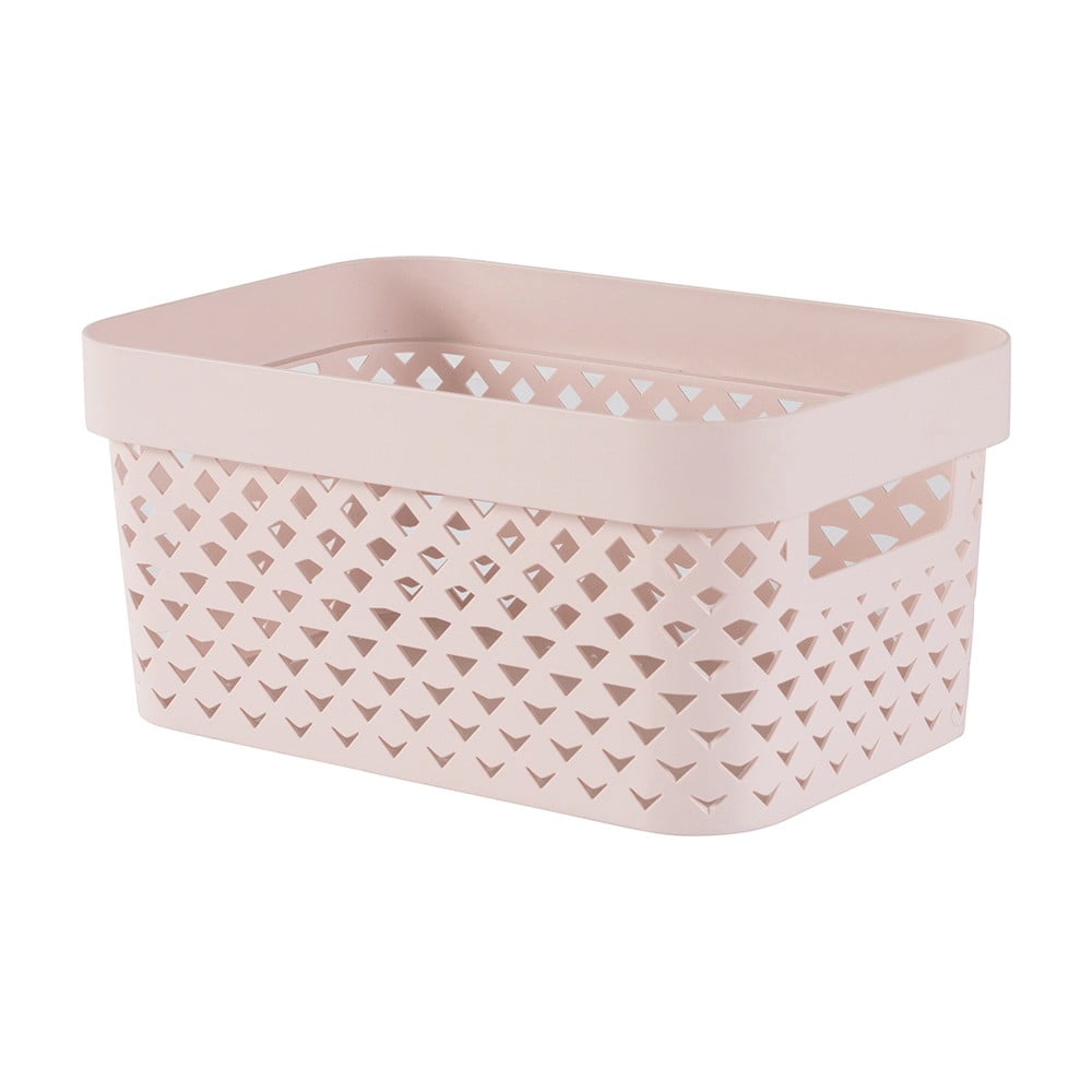 Jasnoróżowy plastikowy pojemnik 26x17,5x12 cm Pure – Curver