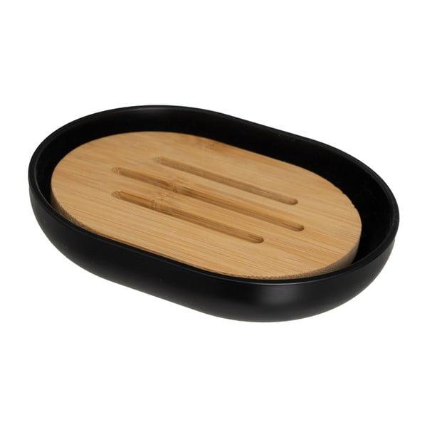 Czarny plastikowy zestaw akcesoriów łazienkowych – Casa Selección-image-3