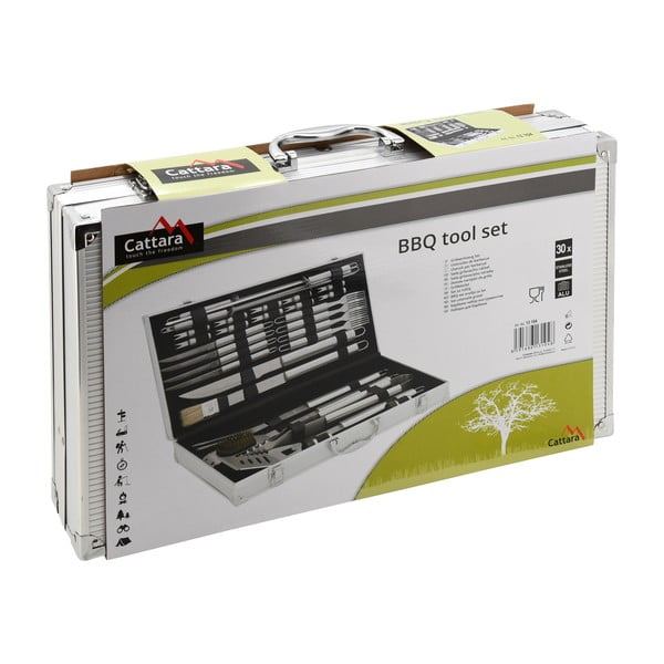 Zestaw 30 akcesoriów do grilla w walizce Cattara Alu-image-4