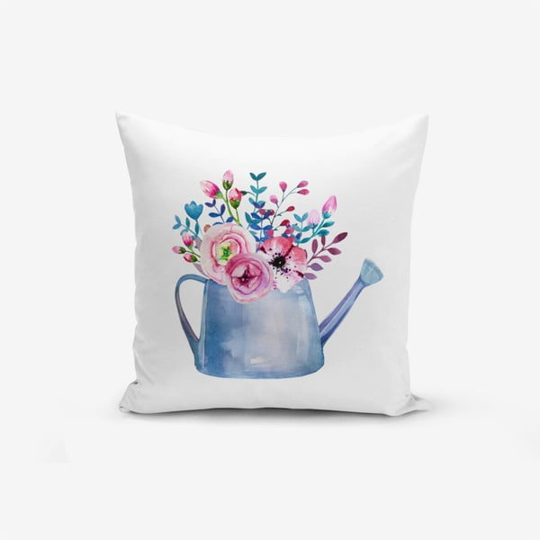 Poszewka na poduszkę z domieszką bawełny Minimalist Cushion Covers Aquarelleli Flower, 45x45 cm