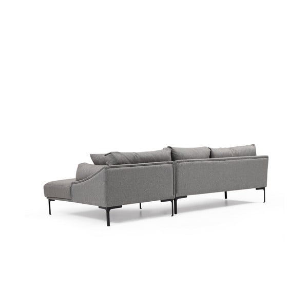 Szara sofa narożna Artie Leo, prawy narożnik-image-2