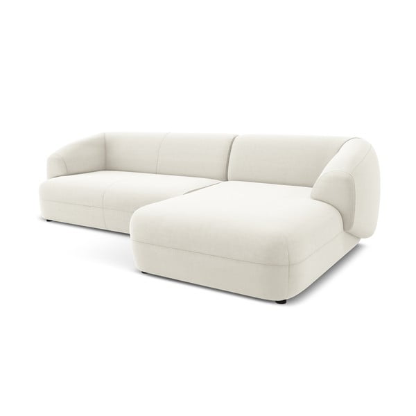 Biały aksamitny narożnik (prawostronny) Moana – Makamii-image-4