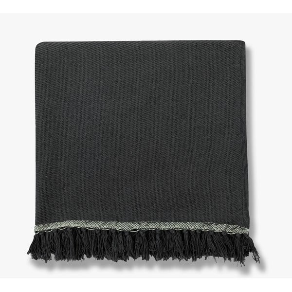 Czarna narzuta z bawełny organicznej 140x250 cm Bohemia – Mette Ditmer Denmark