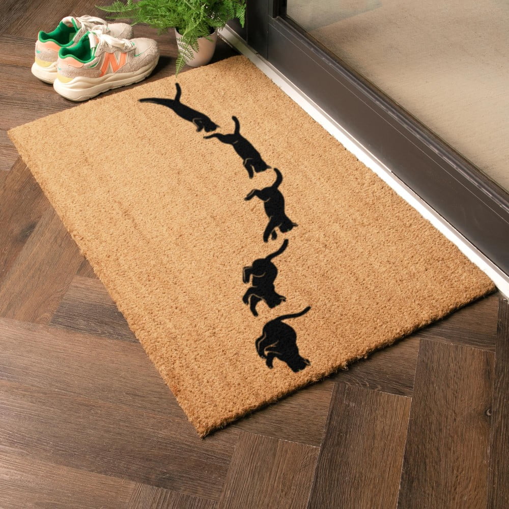 Wycieraczka z włókna kokosowego 40x60 cm Jumping Cats – Artsy Doormats (zdjęcie 5)