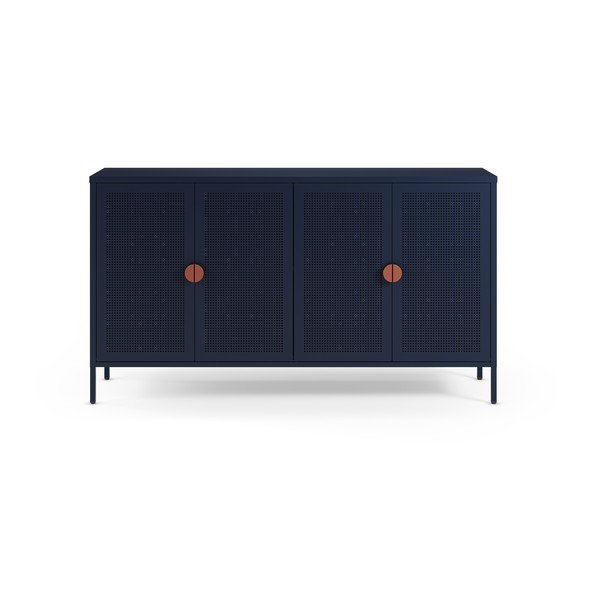 Ciemnoniebieska metalowa szafka 160x90x40 cm Sayla – Marckeric