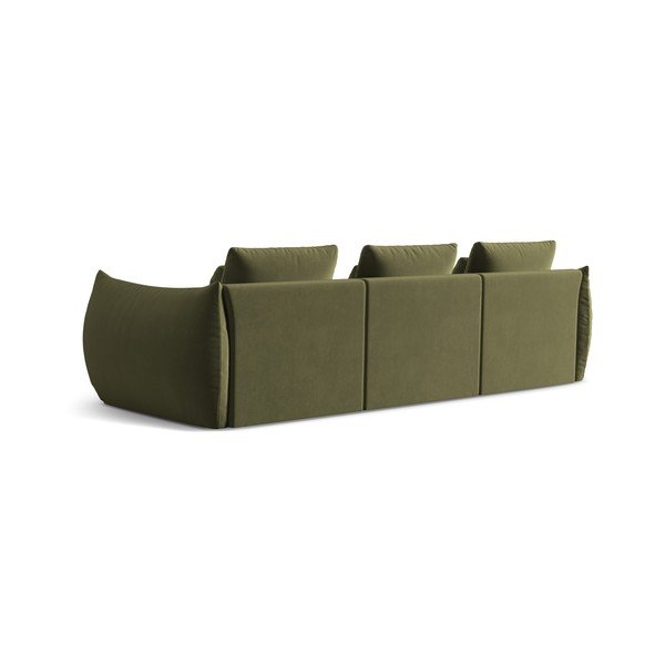 Jasnozielona aksamitna sofa 332 cm Bloom – Micadoni -image-3