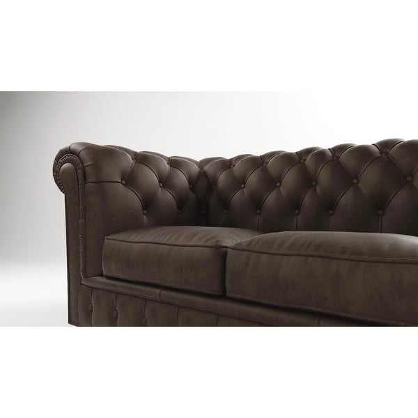 Ciemnobrązowa aksamitna sofa 230 cm Cambridge – Ropez-image-4