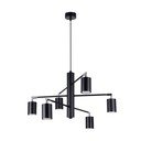 Czarna metalowa lampa wisząca Virta – Sollux