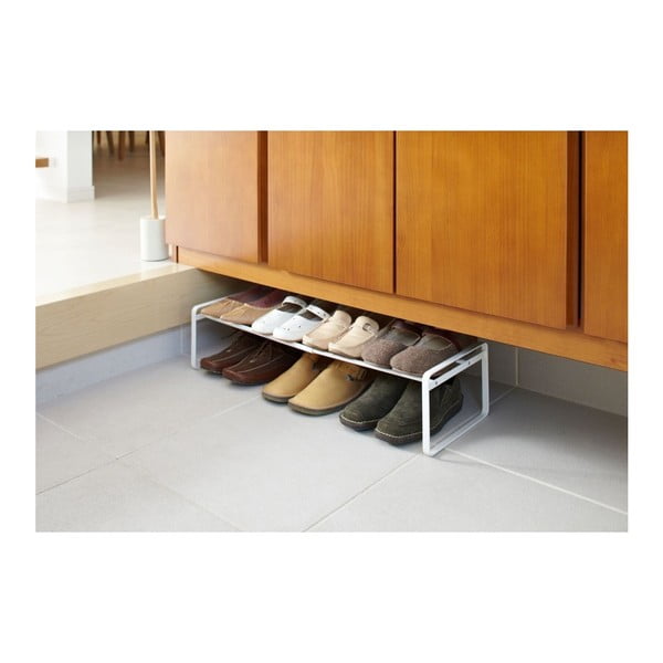 Biała metalowa teleskopowa półka na buty Kobe – YAMAZAKI-image-1