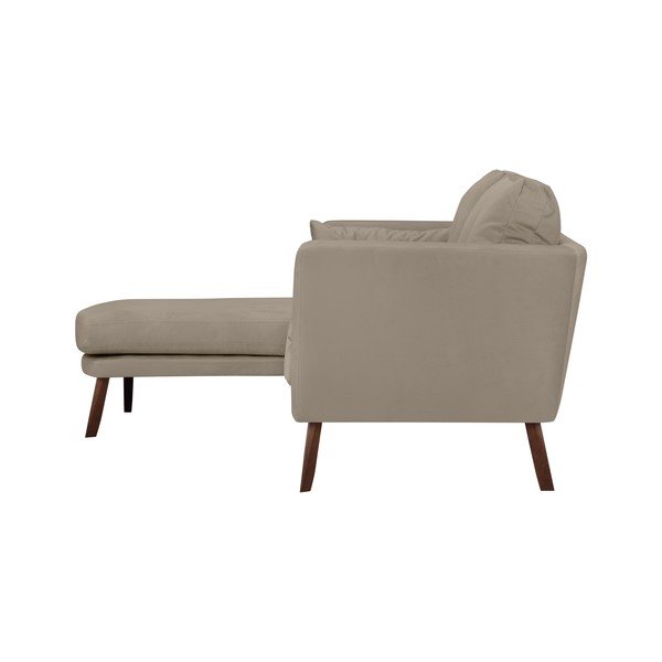 Ciemnobeżowy sofa 3-osobowa Mazzini Sofas Elena, z szezlongiem po lewej stronie-image-3