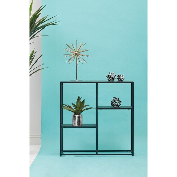 Czarny stalowy regał 80x81x26 cm Acero – Premier Housewares-image-2