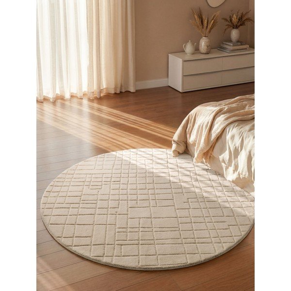 Beżowy wełniany okrągły dywan ø 200 cm Kenso – Villeroy&Boch-image-1