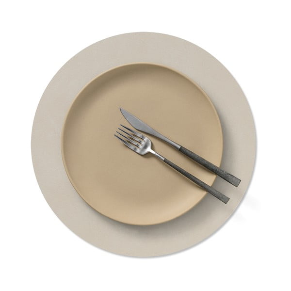 Mata stołowa ze skóry ekologicznej ø 30 cm Circle M Nupo – LIND DNA-image-1