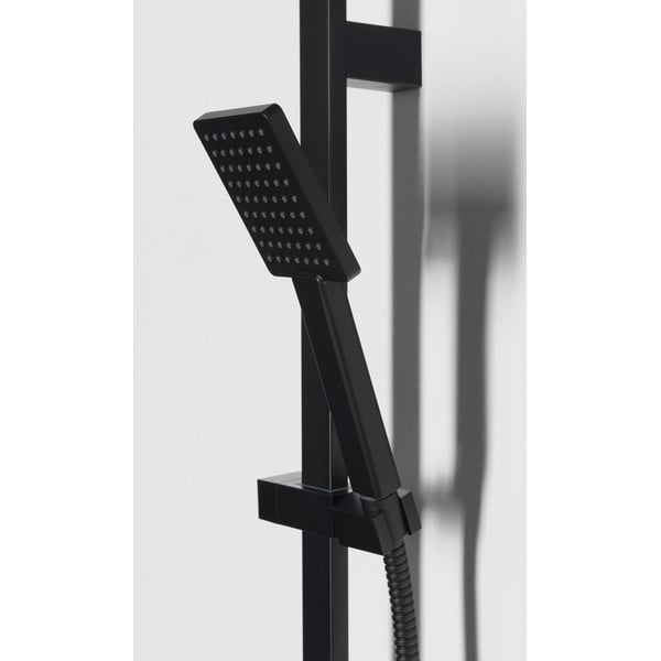Zestaw prysznicowy ze stali nierdzewnej w kolorze matowej czerni ze słuchawką prysznicową i suwakiem 70 cm – Sapho-image-2
