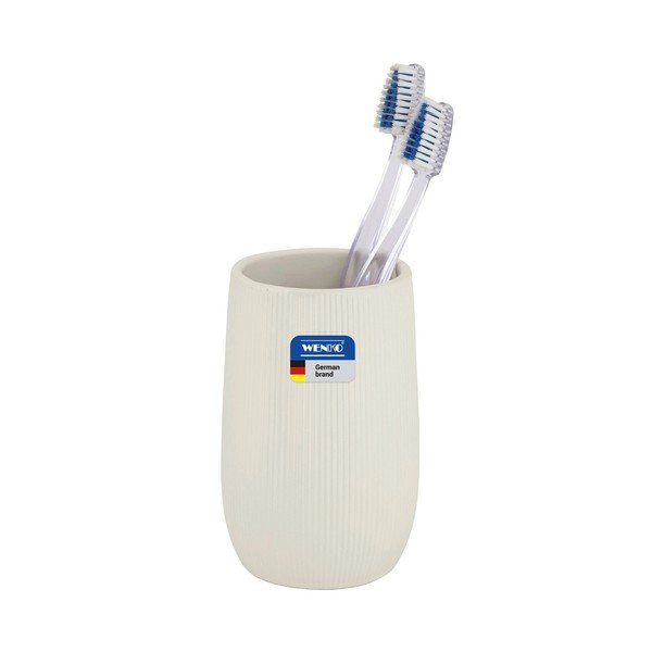 Kremowy kubek na szczoteczki do zębów ceramiczny Fablo – Wenko-image-3