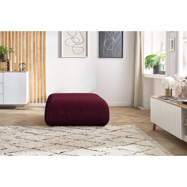 Bordowy sztruksowy podnóżek Lecomte – Bobochic Paris-image-4