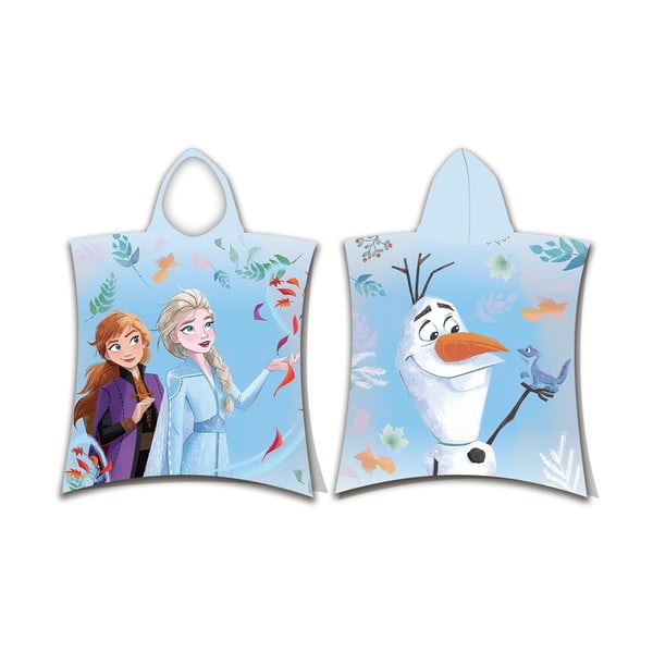 Niebieskie ponczo dziecięce frotte Frozen 2 – Jerry Fabrics