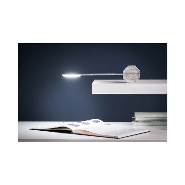 Szara lampa stołowa LED (wysokość 38 cm) Octagon One – Gingko-image-4