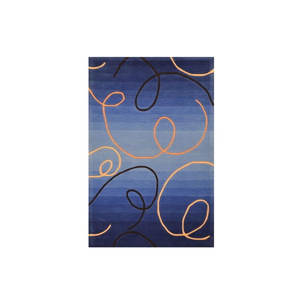 Dywan ręcznie tkany Pluto, 170x240 cm, niebieski
