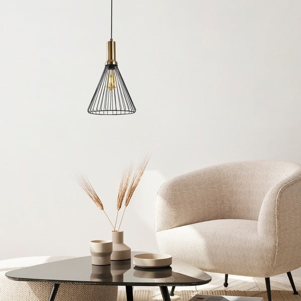 Czarna lampa wisząca z metalowym kloszem ø 24 cm Dear – Opviq lights-image-2