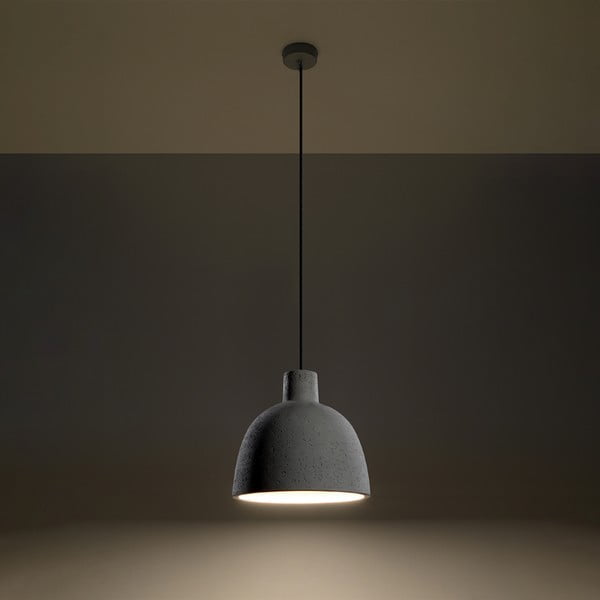 Jasnoszara lampa wisząca ø 28 cm Filippo – Sollux-image-4