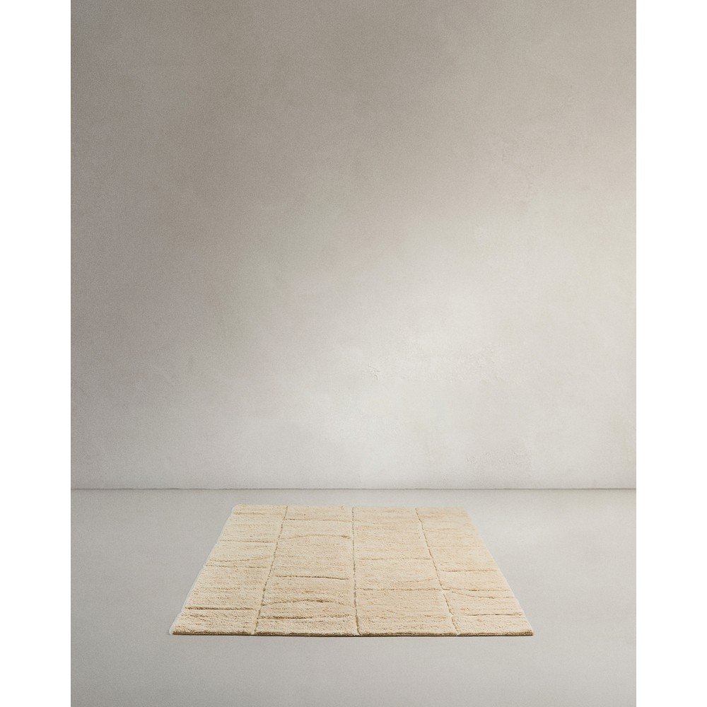 Kremowy wełniany dywan tkany ręcznie 200x300 cm Nak – Kave Home (zdjęcie 10)