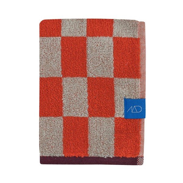 Pomarańczowo-beżowe ręczniki z bawełny organicznej frotte zestaw 2 szt. 40x55 cm Retro – Mette Ditmer Denmark