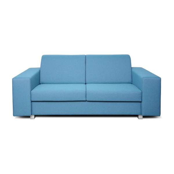 Niebieska sofa rozkładana trzyosobowa Polstrin Pergamon