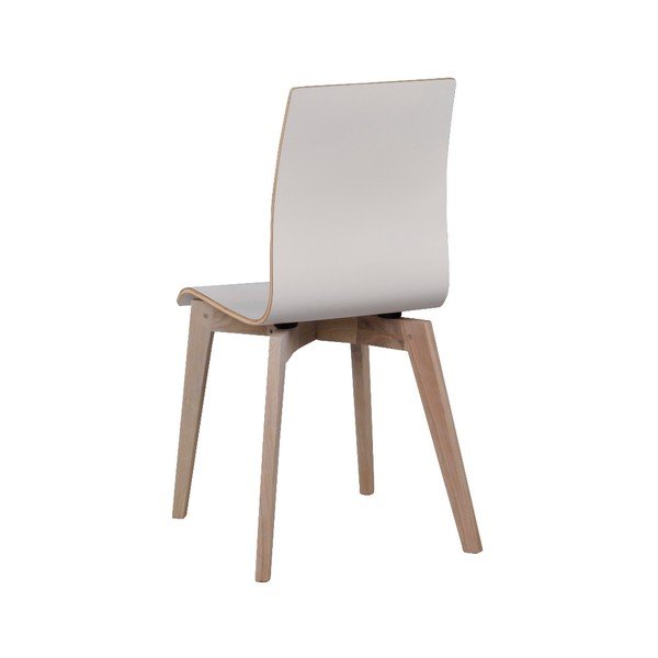 Białe krzesło do jadalni z jasnobrązowymi nogami Rowico Grace-image-4