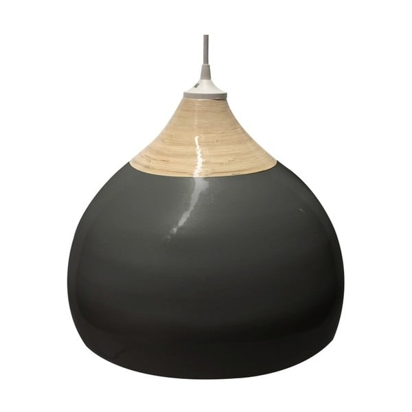 Czarna lampa wisząca Karlsson Glazed, średnica 27 cm
