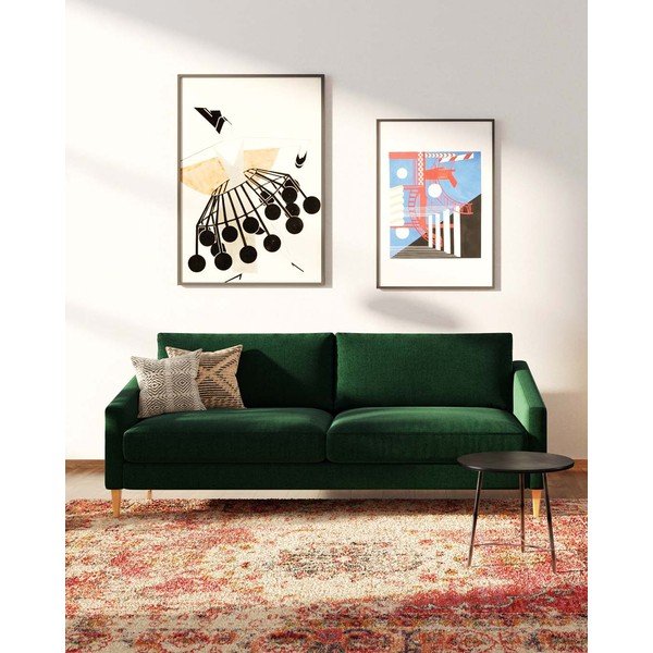 Ciemnozielona sofa 200 cm Karoto – Ame Yens-image-1