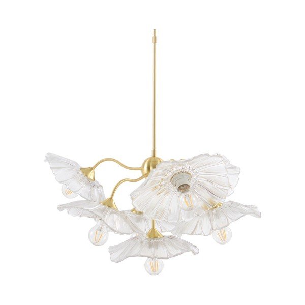 Szklana lampa wisząca ze ściemniaczem w kolorze złota ø 70 cm Nugget – Jotex-image-3