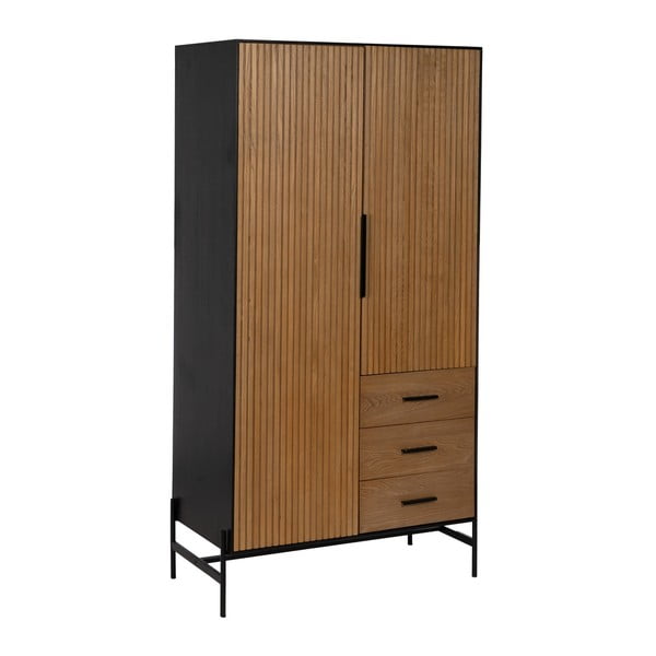 Szafa w dekorze jesionu w naturalnym kolorze 104x203 cm – Ixia