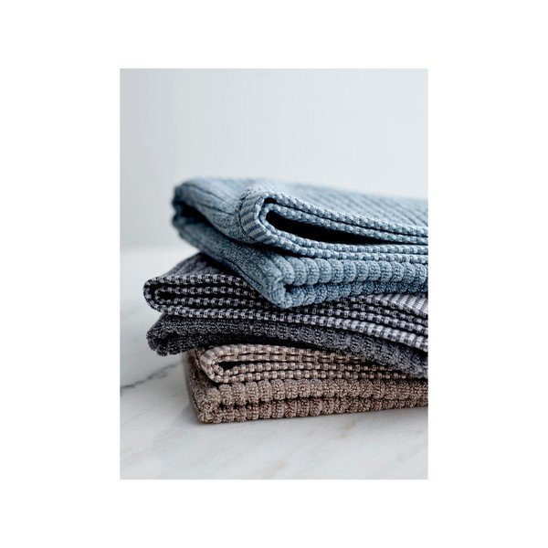 Szary ręcznik z bawełny organicznej 50x100 cm Melange − Södahl-image-1