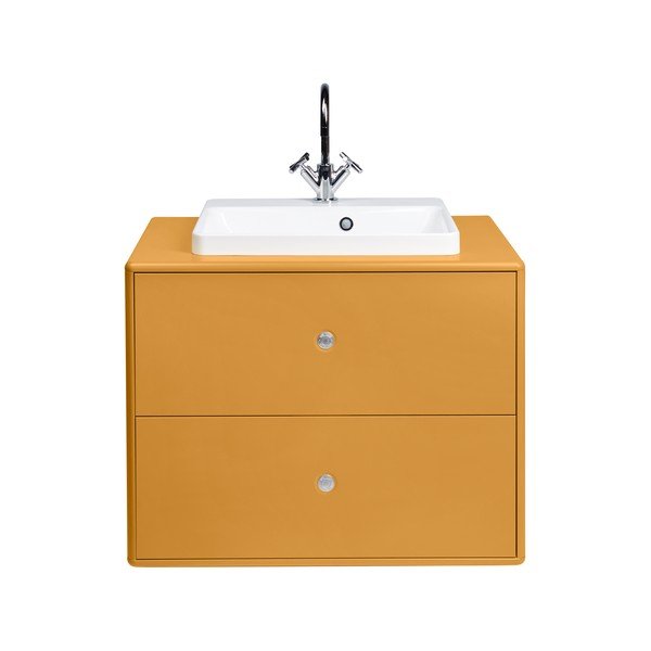 Żółta szafka z umywalką bez baterii 80x62 cm Color Bath – Tom Tailor for Tenzo