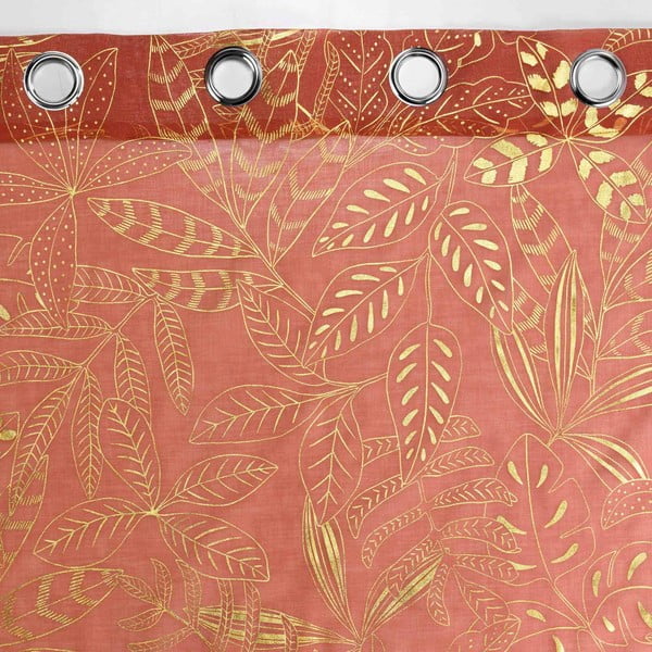 Pomarańczowa firanka z woalu 140x280 cm Belflor – douceur d'intérieur-image-3