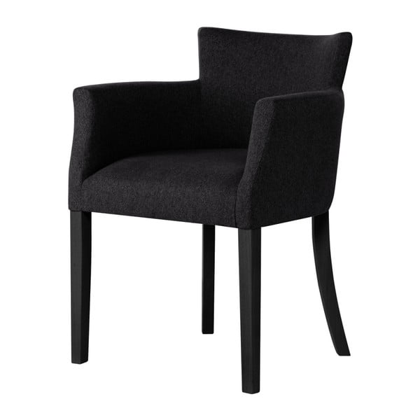 Czarne krzesło z czarnymi nogami Ted Lapidus Maison Santal