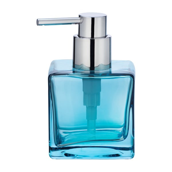 Niebieski szklany dozownik do mydła Wenko Lavit, 280 ml