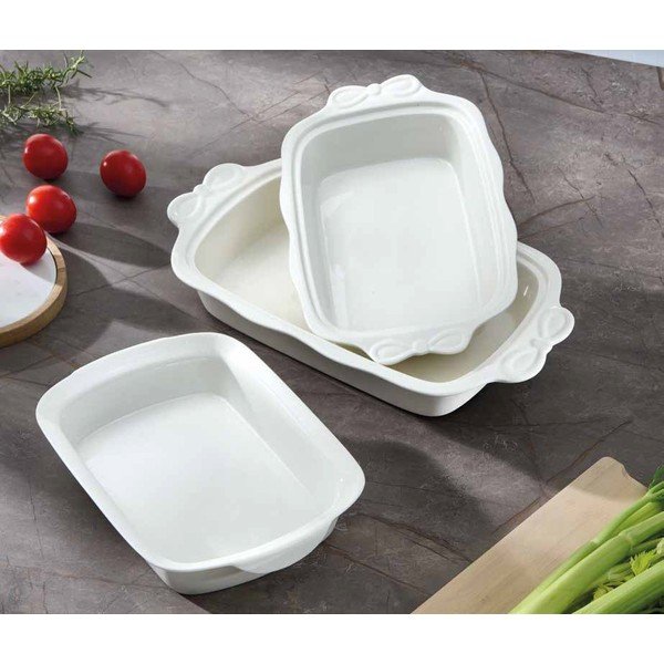Naczynie do zapiekania new bone china 23x37,5 cm Fiocco – Brandani-image-1