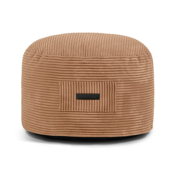 Brązowy sztruksowy puf Om 60 – SLOWDOWN