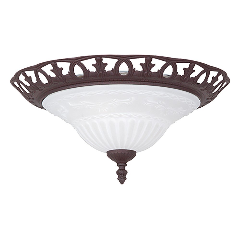 Ciemnobrązowa lampa sufitowa ze szklanym kloszem ø 38 cm Rustica – Trio