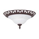 Ciemnobrązowa lampa sufitowa ze szklanym kloszem ø 38 cm Rustica – Trio