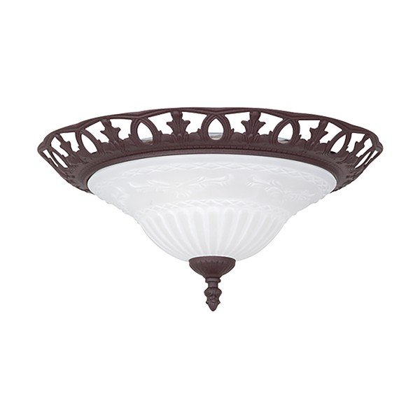 Ciemnobrązowa lampa sufitowa ze szklanym kloszem ø 38 cm Rustica – Trio