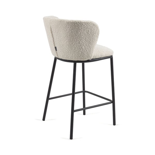 Biały hoker (wysokość siedziska 65 cm) Ciselia – Kave Home-image-4