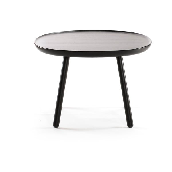 Czarny stolik z litego drewna EMKO Naïve, ø 64 cm-image-1