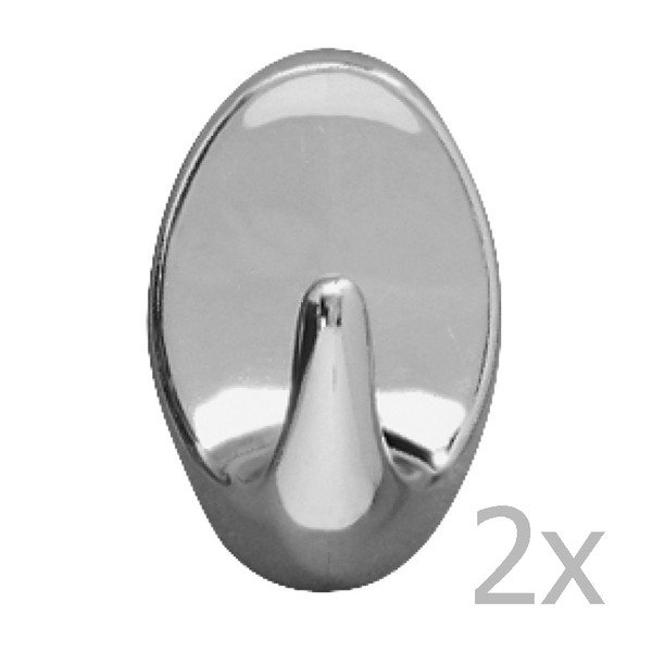 Zestaw 2 haczyków ściennych Wenko Maxi Hooks Chrome-image-1