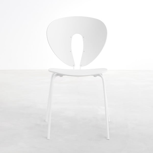 Krzesło Globus, białe/białe nogi