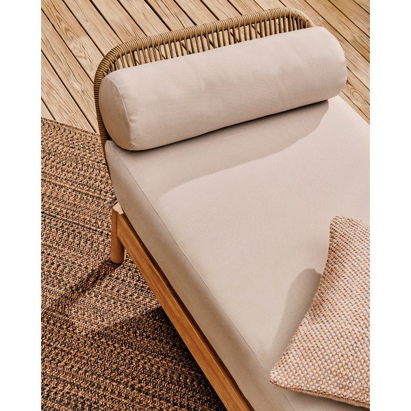 Sofa ogrodowa z litego drewna akacjowego w naturalnym kolorze Catalina – Kave Home-image-4