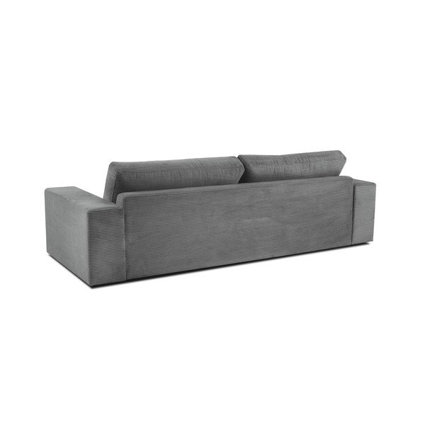 Szara sztruksowa sofa rozkładana Milo Casa Donatella-image-3
